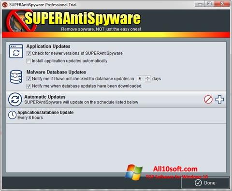 截图 SUPERAntiSpyware Windows 10