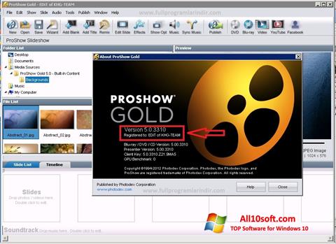 截图 ProShow Gold Windows 10