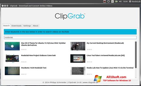 截图 ClipGrab Windows 10