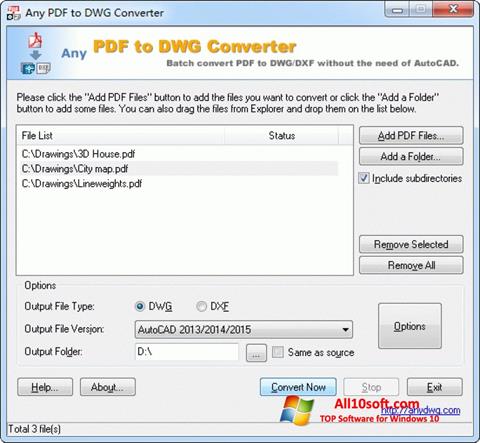 截图 PDF to DWG Converter Windows 10