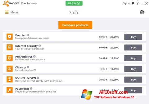 截图 Avast Free Antivirus Windows 10