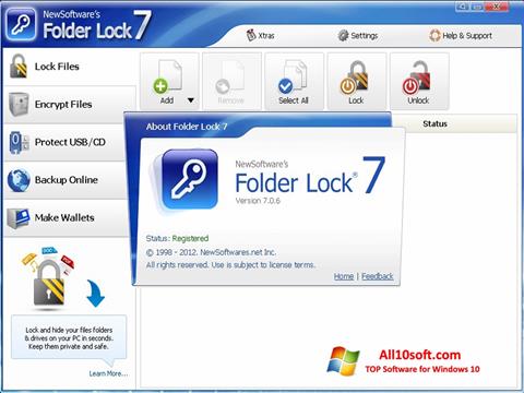 截图 Folder Lock Windows 10