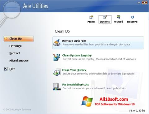 截图 Ace Utilities Windows 10