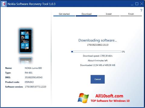 截图 Nokia Software Recovery Tool Windows 10