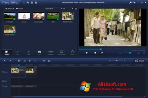 截图 Wondershare Video Editor Windows 10