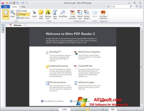 截图 Nitro PDF Reader Windows 10