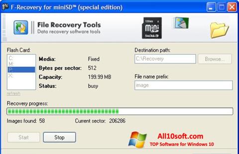 截图 F-Recovery SD Windows 10