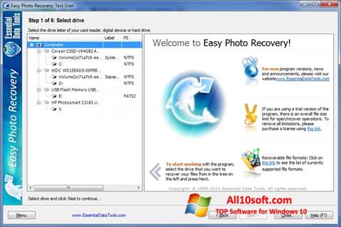 截图 Easy Photo Recovery Windows 10