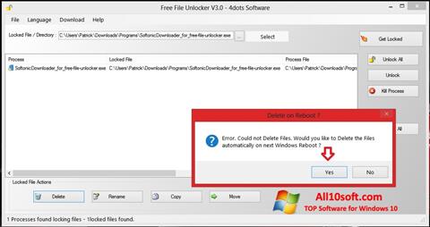 截图 Free File Unlocker Windows 10