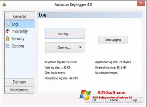 截图 Ardamax Keylogger Windows 10