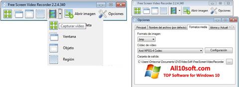 截图 Free Screen Video Recorder Windows 10