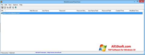 截图 WebBrowserPassView Windows 10