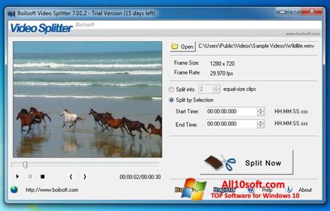 截图 Boilsoft Video Splitter Windows 10